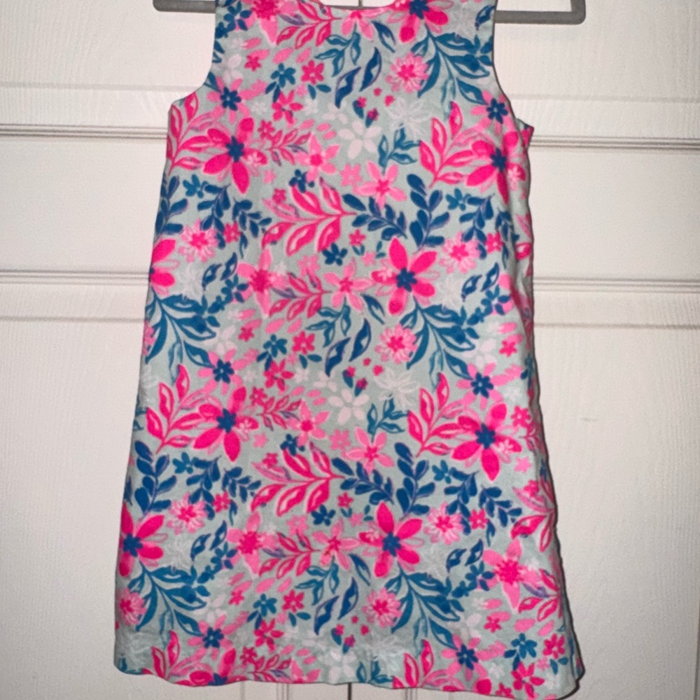 Floral Kids Dress in Pink and Blue